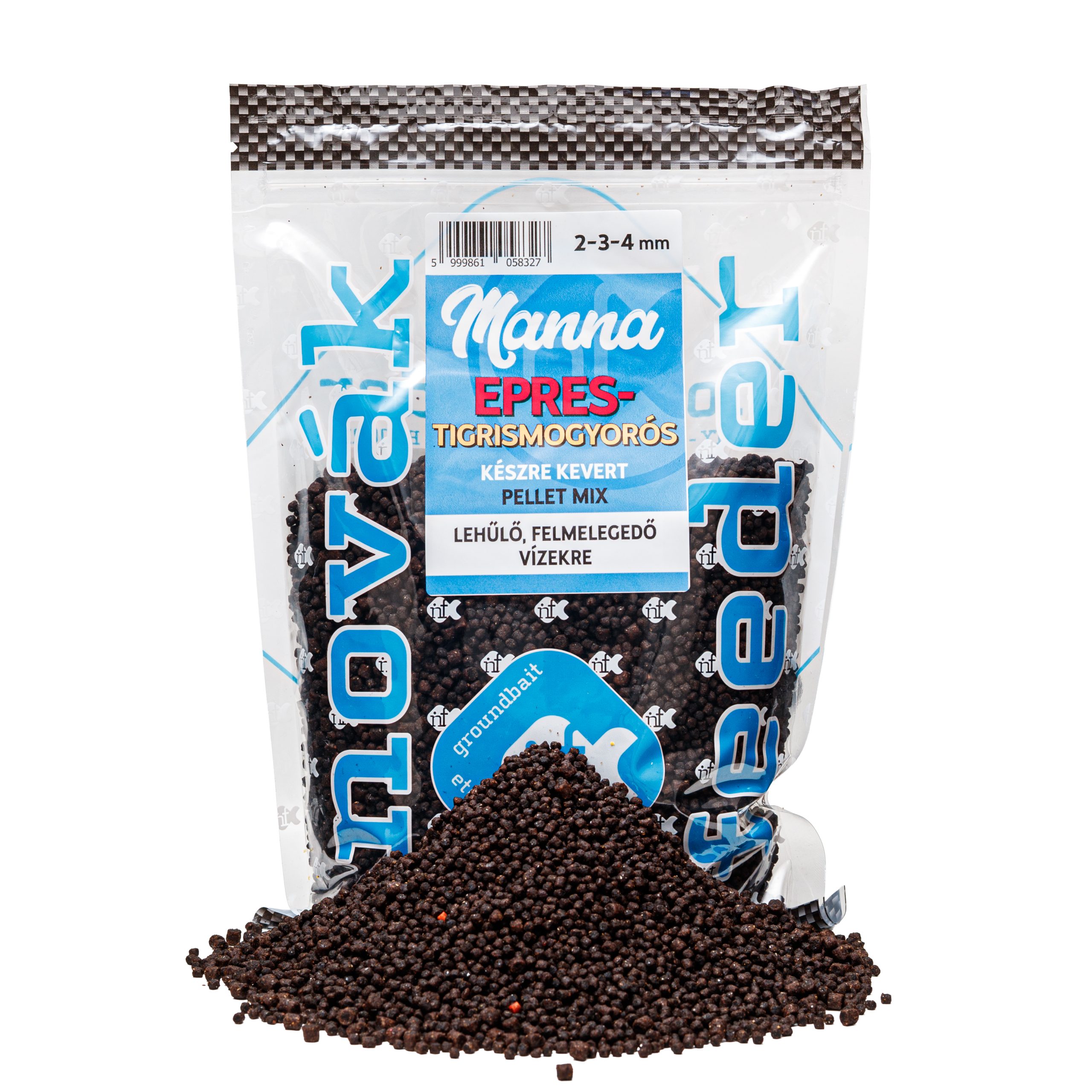 Epres-Tigrismogyorós(4) Manna Készre Kevert Pellet Mix (Lehűlő,Felmelegedő Vizekre 2-3-4 mm) Epres-Tigrismogyorós 600g - Image 1
