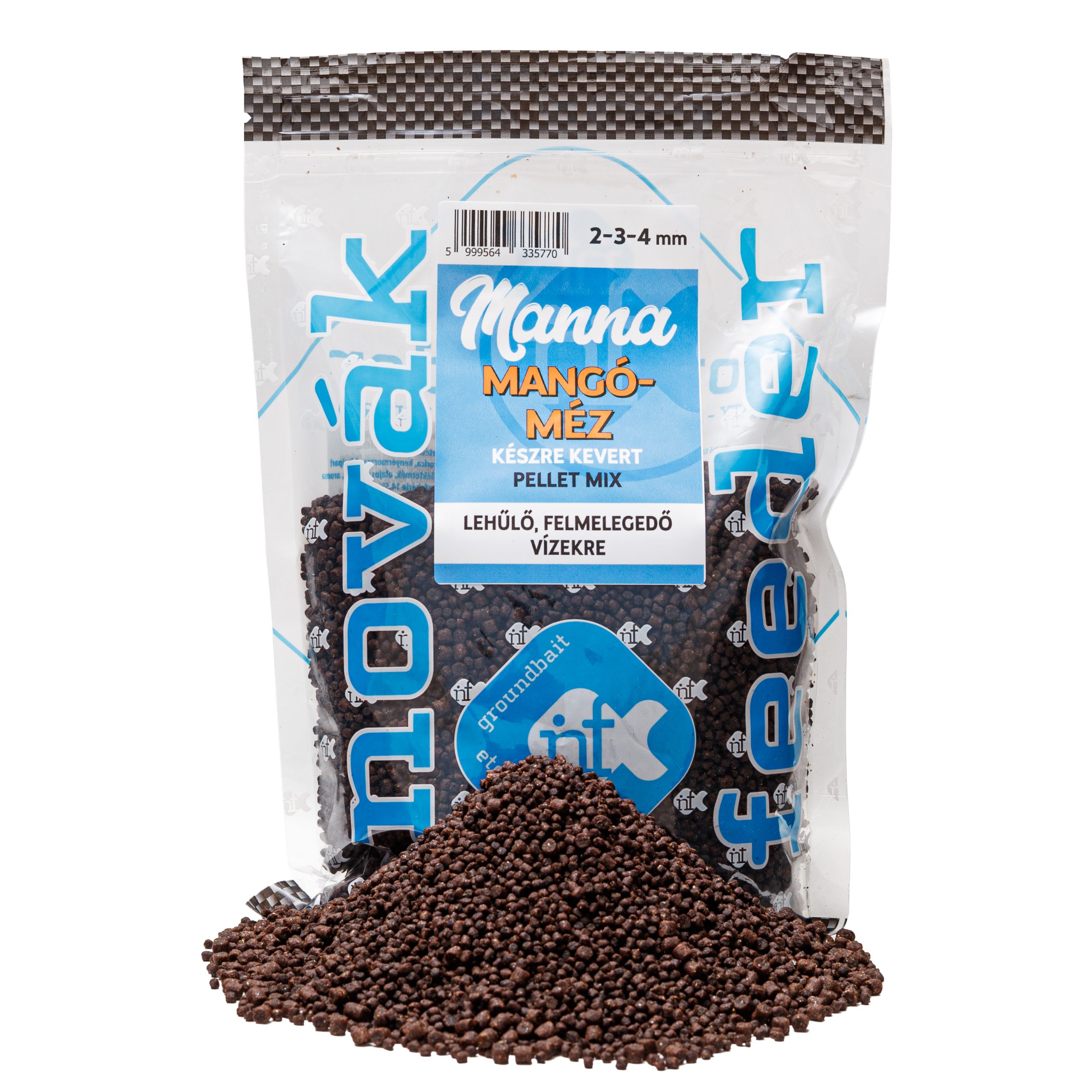 Mangó-Méz(9) Manna Készre Kevert Pellet Mix (Lehűlő,Felmelegedő Vizekre 2-3-4 mm) Mangó-Méz 600g - Image 1